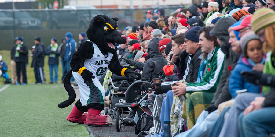 pride the panther at upei soccer game