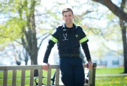 A male in a paramedic uniform