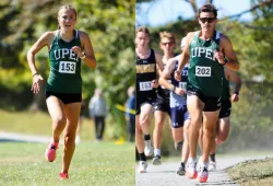 Katie Richard and Luc Doucette will lead the UPEI Cross Country teams to the AUS Championships in Wolfville, NS on October 25. Katie Richard and Luc Doucette will lead the UPEI Cross Country teams to the AUS Championships in Wolfville, NS on October 25.