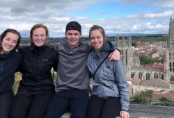 four students in Burgos, Spain
