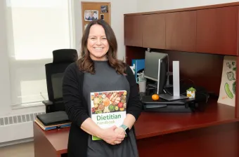 UPEI grad student and instructor Bethany Vessey in her office