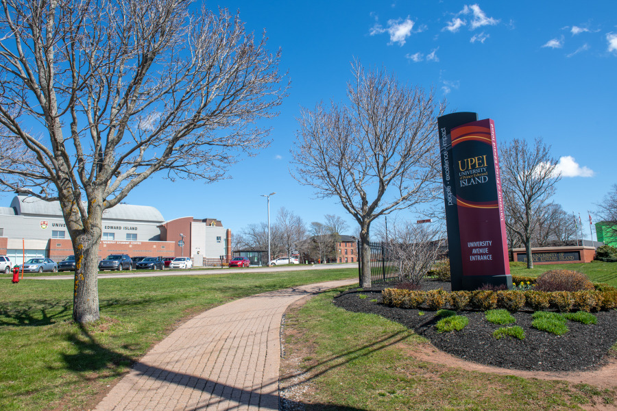 photo of sign in front of UPEI campus