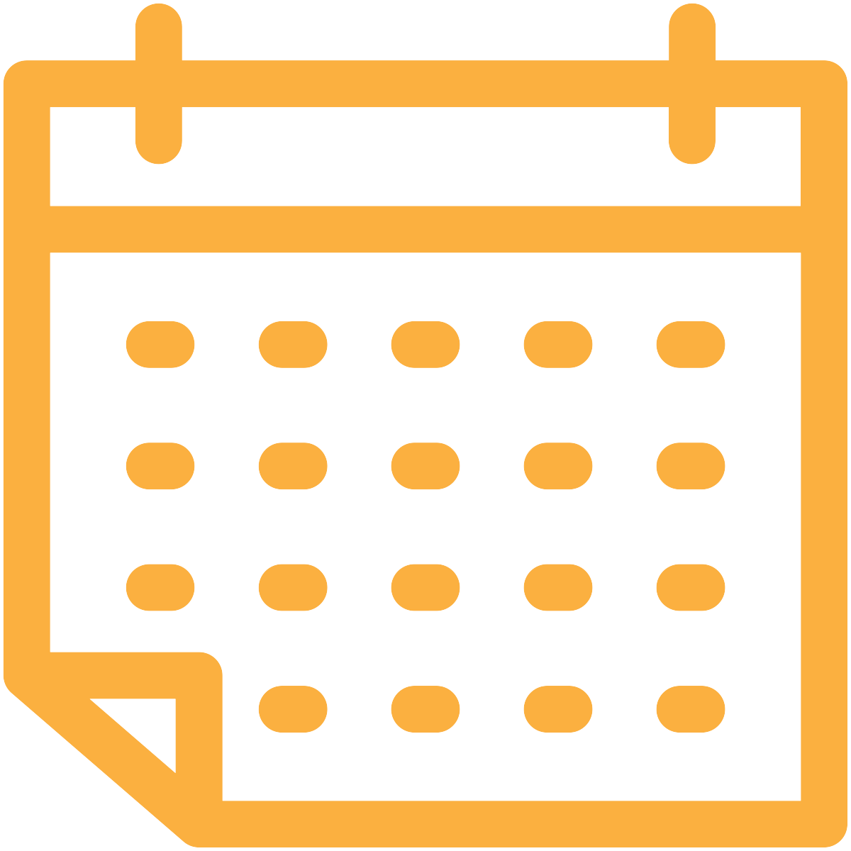 calendar icon in gold