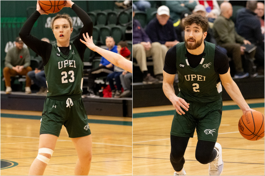 UPEI Basketball Panthers Abby Miller and Sam Chisholm