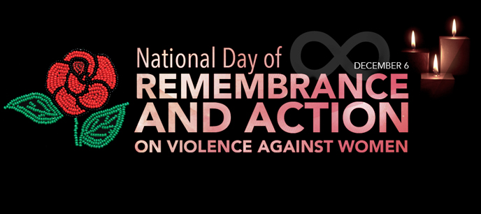 National Day of Remembrance and Action on Violence Against Women graphic