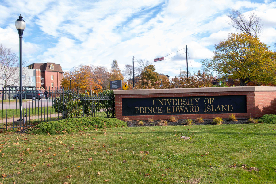 photo of sign in front of UPEI campus