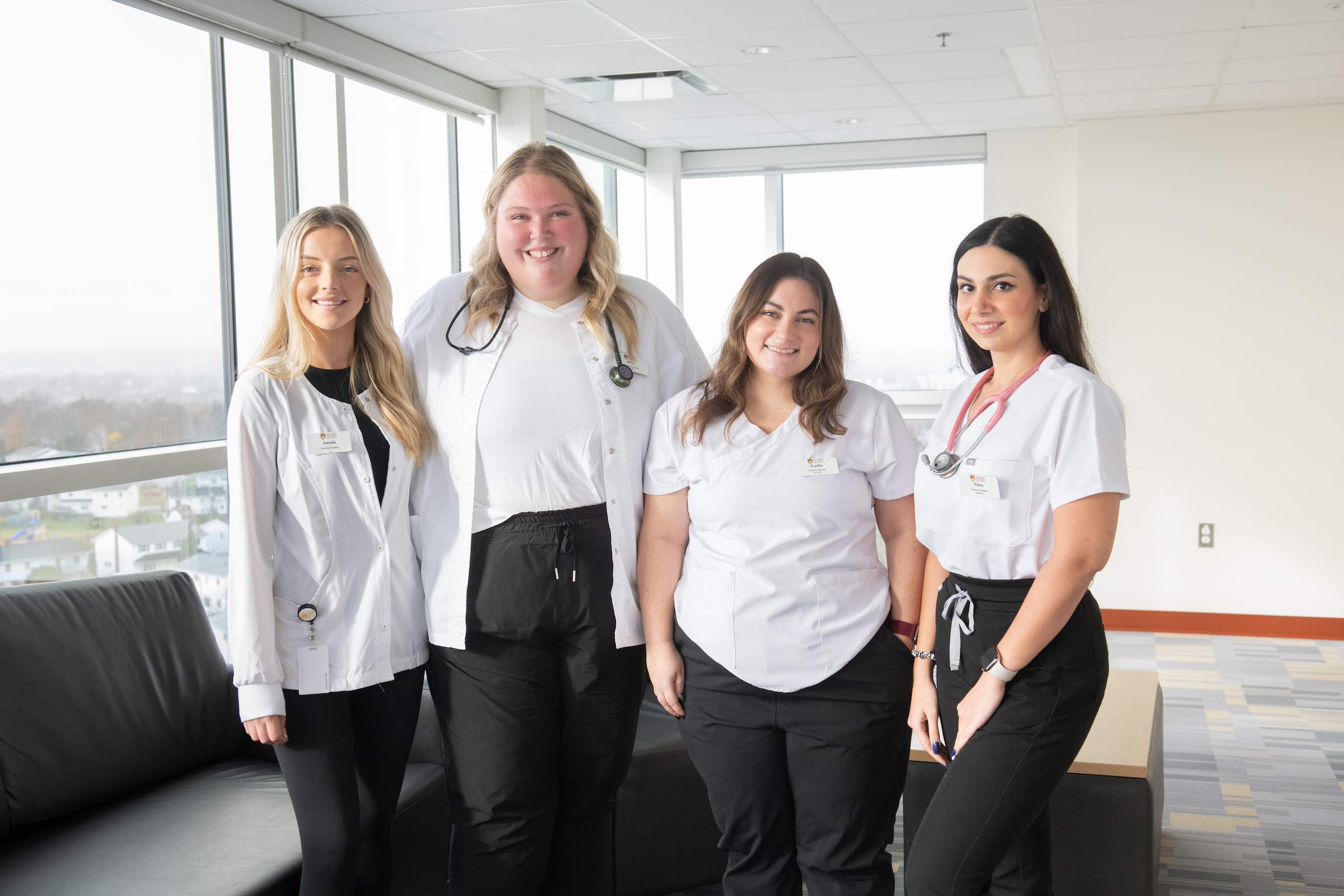 four UPEI nursing students