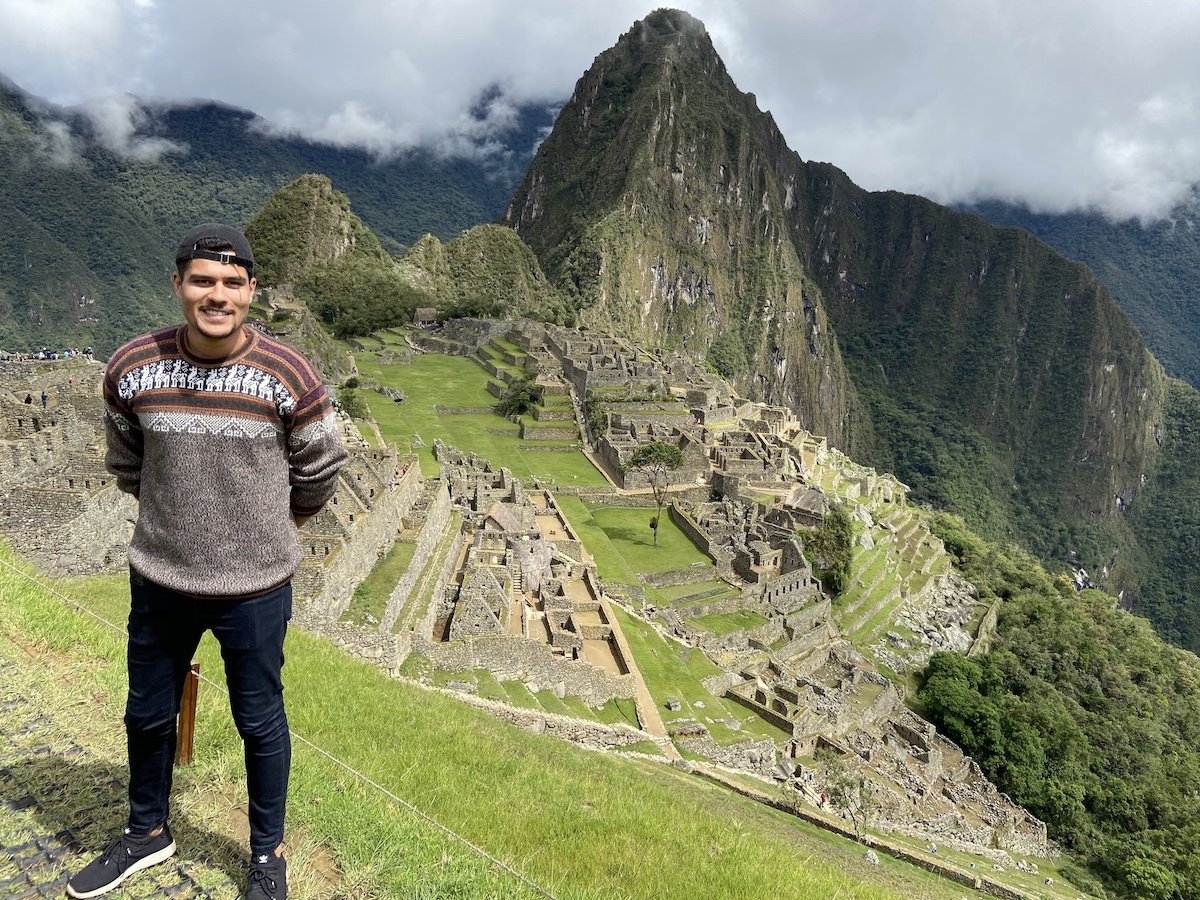 a student in Macchu Picchu