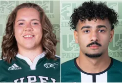 UPEI Panther Subway Athletes of the Week for September 5–11 are Emily Duffy (women’s rugby) and Salem Farag (men’s soccer).