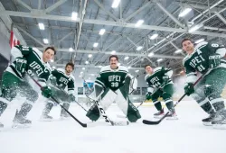 UPEI Men's Hockey Panthers: Troy Lajeunesse, Kyle Maksimovich, Jonah Capriotti, Matt Brassard and TJ Shea