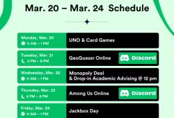graphic showing Campus Life schedule