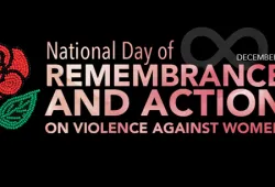 National Day of Remembrance and Action on Violence Against Women graphic