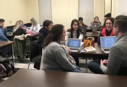 history students in classroom