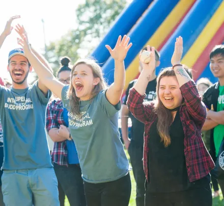 students celebrating UPEI carnival