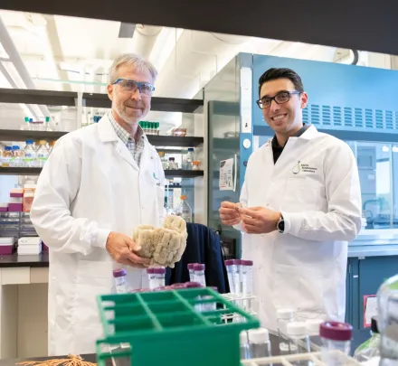 two male scientists working in a laboratory