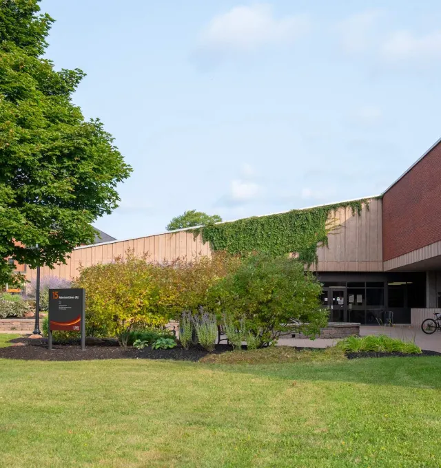 exterior of Robertson Library south entrance