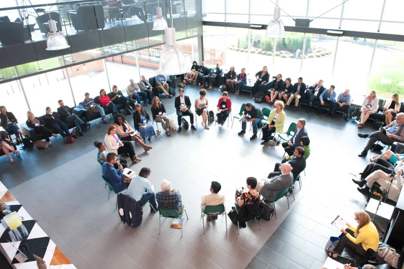 group meeting in Schurman Market Square, McDougall Hall