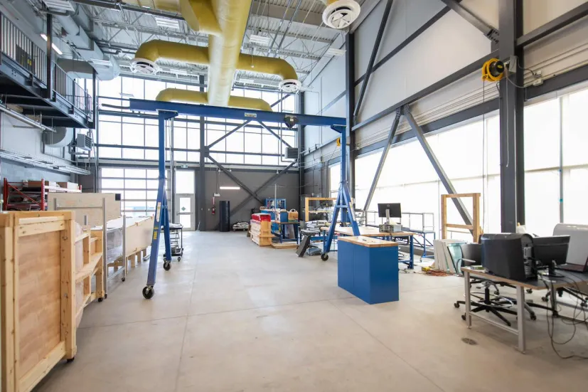 a large work area in the Faculty of Sustainable Design Engineering building