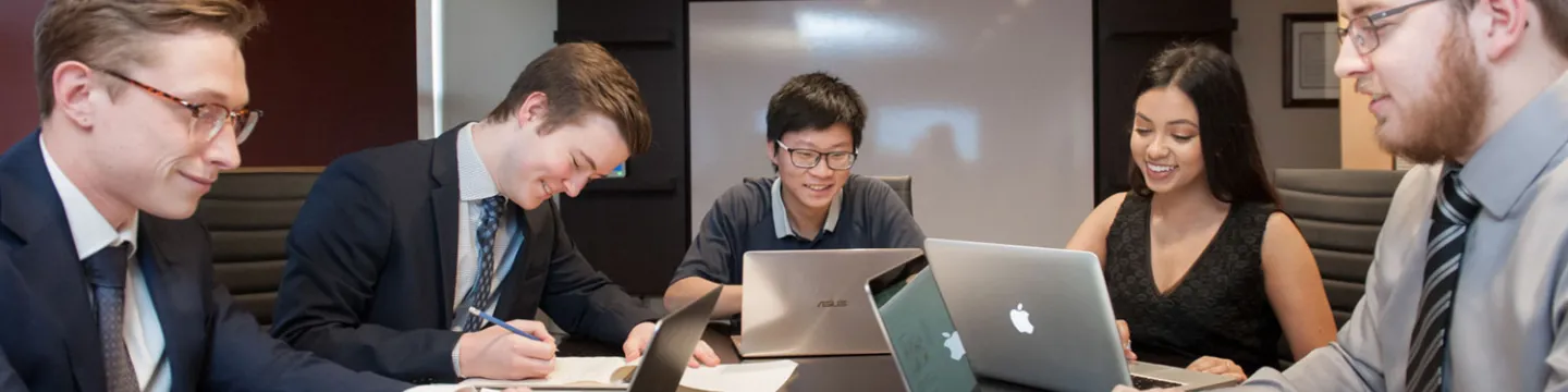 students in a boardroom