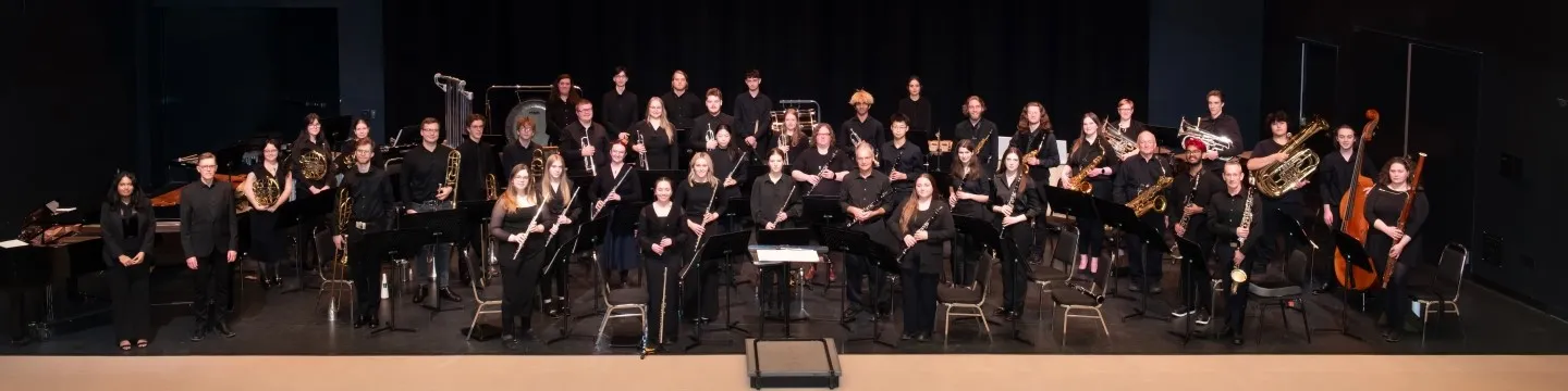 upei wind symphony on stage group image