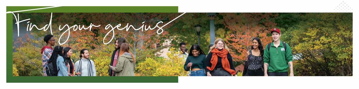 students standing by the UPEI quad clock