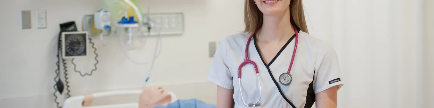 nurse in training laboratory