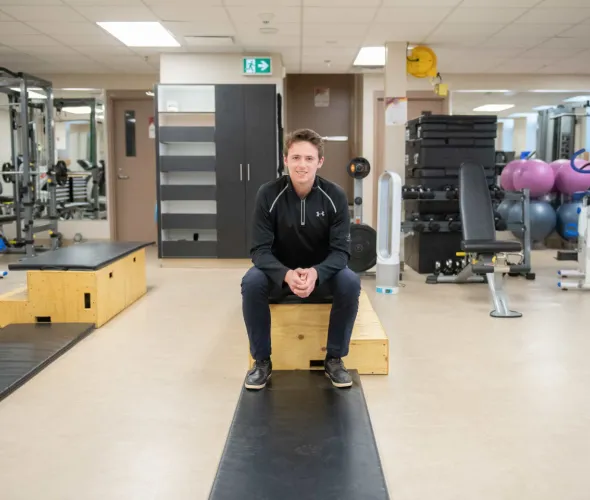 a kinesiology student in the laboratory